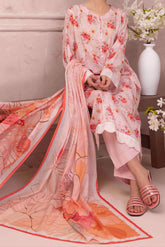 NUSL3200 Printed Lawn Suit - Unstitched 3Pc